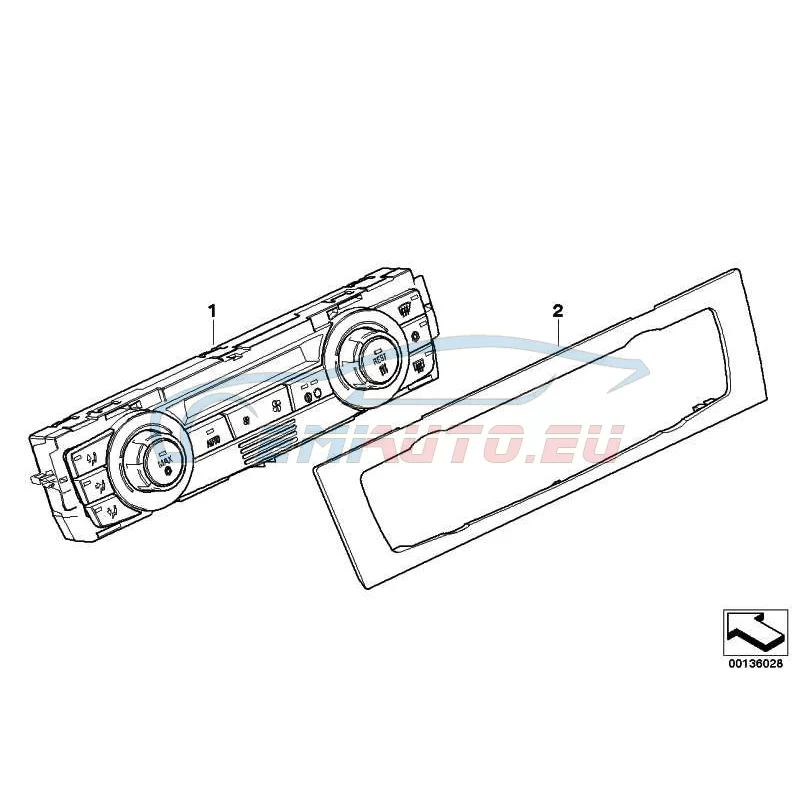 Genuine BMW Automatic air conditioning control (64119287626)