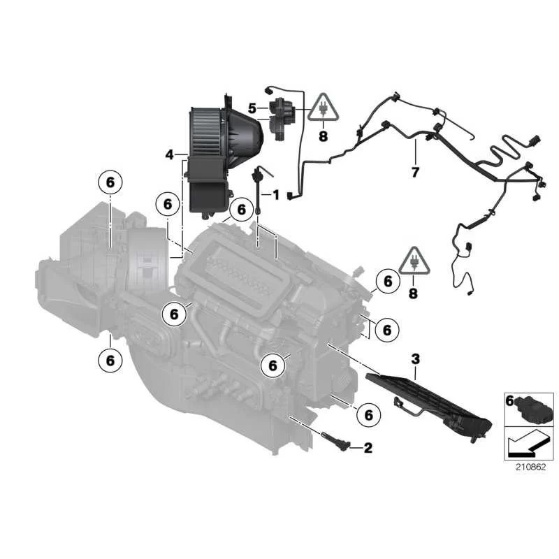 Genuine BMW Blower unit (64119246836)