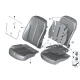 Original BMW Bezug Basis Lehne Leder rechts (52107340298)