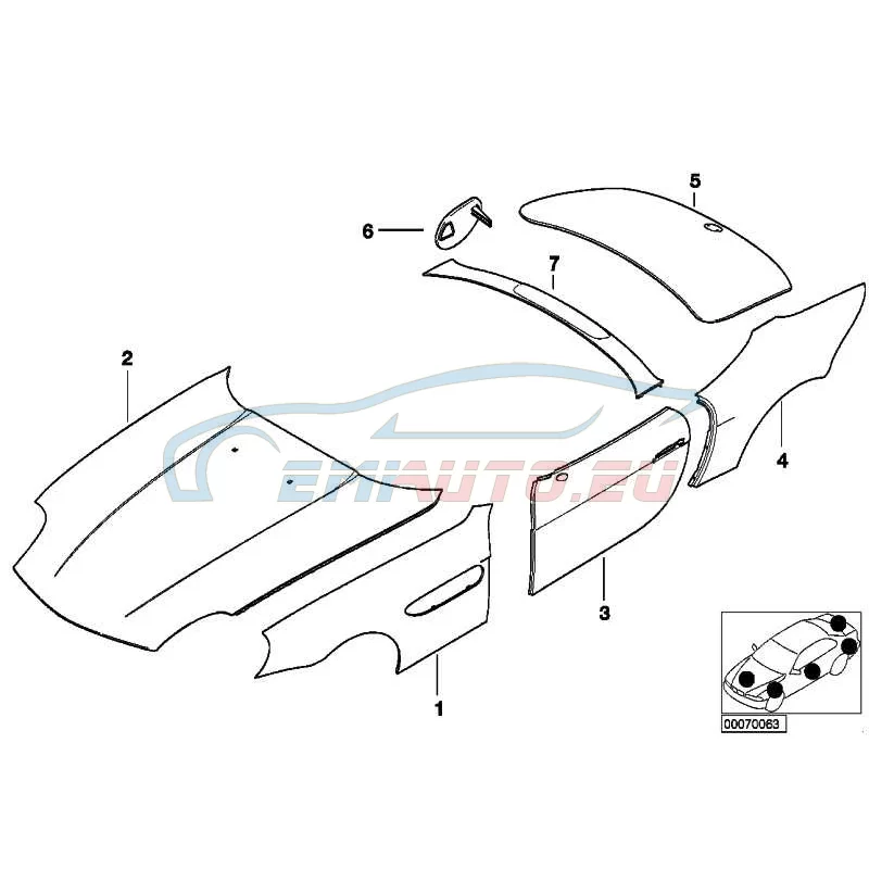 Genuine BMW Side panel, front left (41357011669)