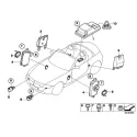 Genuine BMW Sensor, B-pillar left (65776948087)