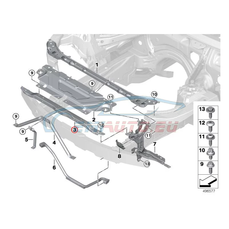 Genuine BMW Connection, upper front (51647422285)