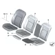 Original BMW Bezug Basis Lehne Leder rechts (52107303352)