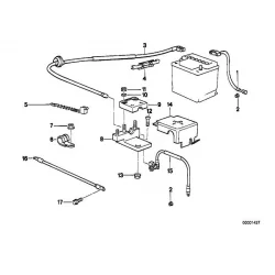 Genuine BMW BATTERY CABLE HOLDER (12421288412)
