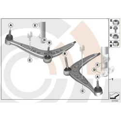Genuine BMW WISHBONE SET (31122157601)