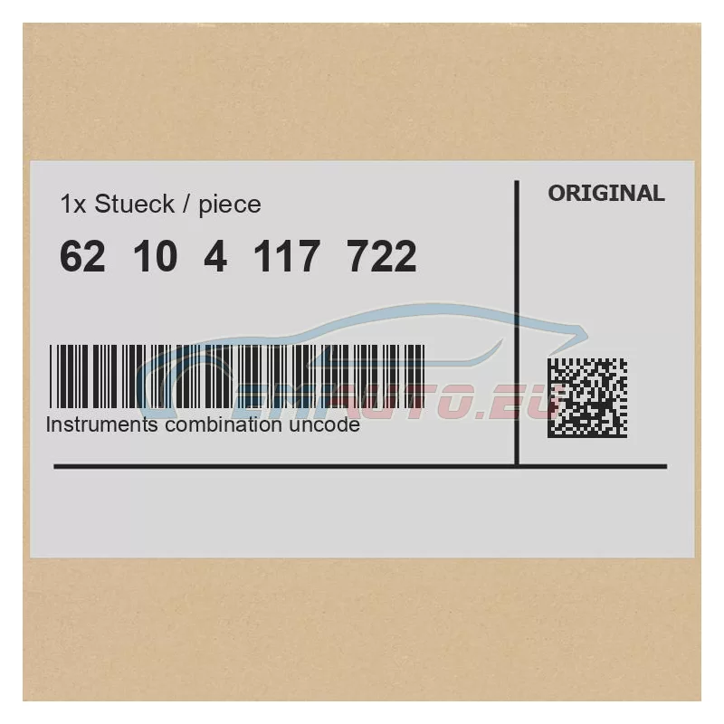 Genuine BMW 62104117722 - Instruments combination uncoded
