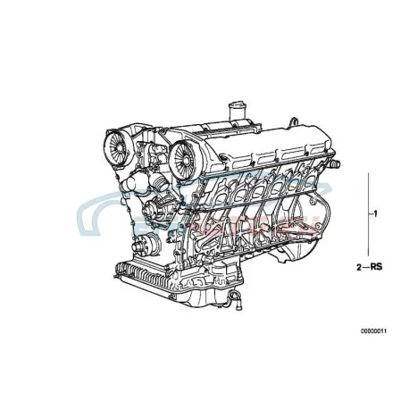 Genuine BMW Exchange short engine (11001439786)