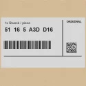 Genuine BMW 51165A3DD16