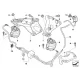 Genuine BMW Engine supporting bracket, left (22116777053)