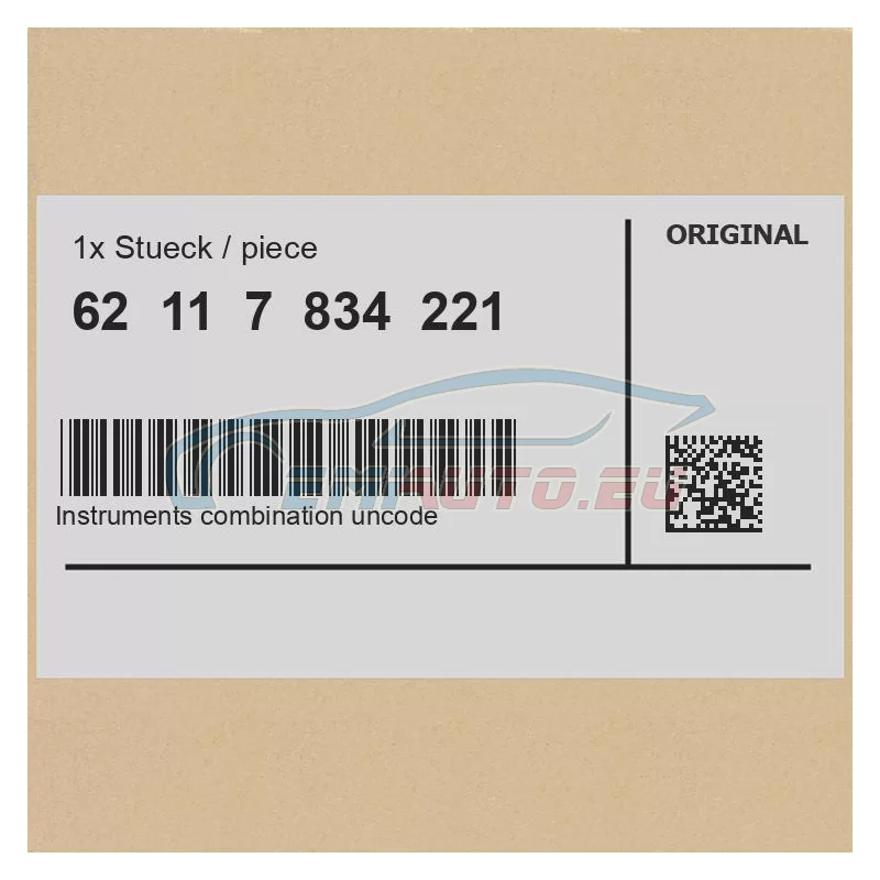 Genuine BMW 62117834221 - Instruments combination uncoded